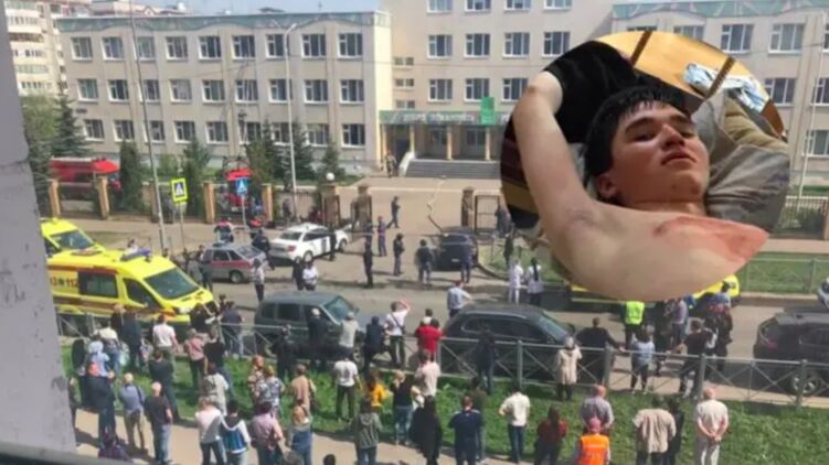 Школа в Казани и стрелок Ильназ Галявиев. Коллаж