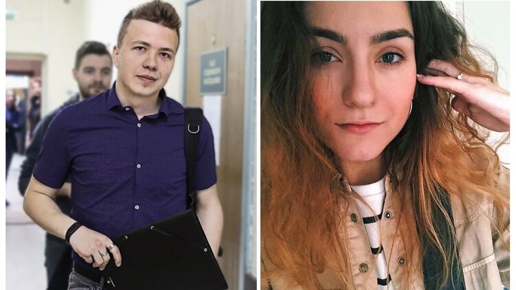 Роман Протасевич и Софья Сапега. Коллаж