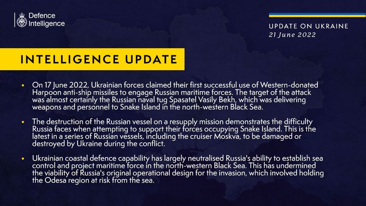 Британская разведка в сводке 21 июня о ситуации с Василием Бехом