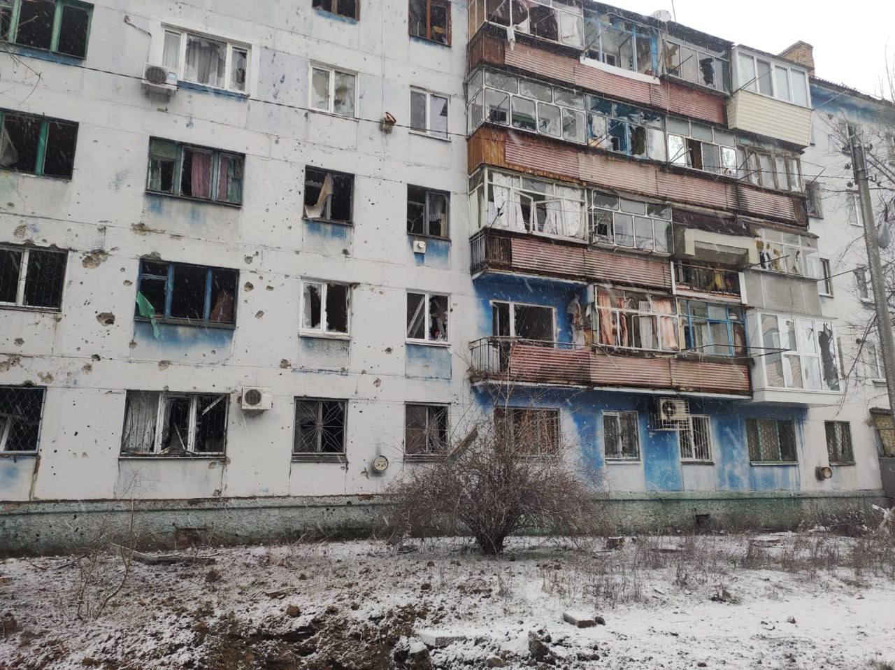 последствия обстрела Никополя