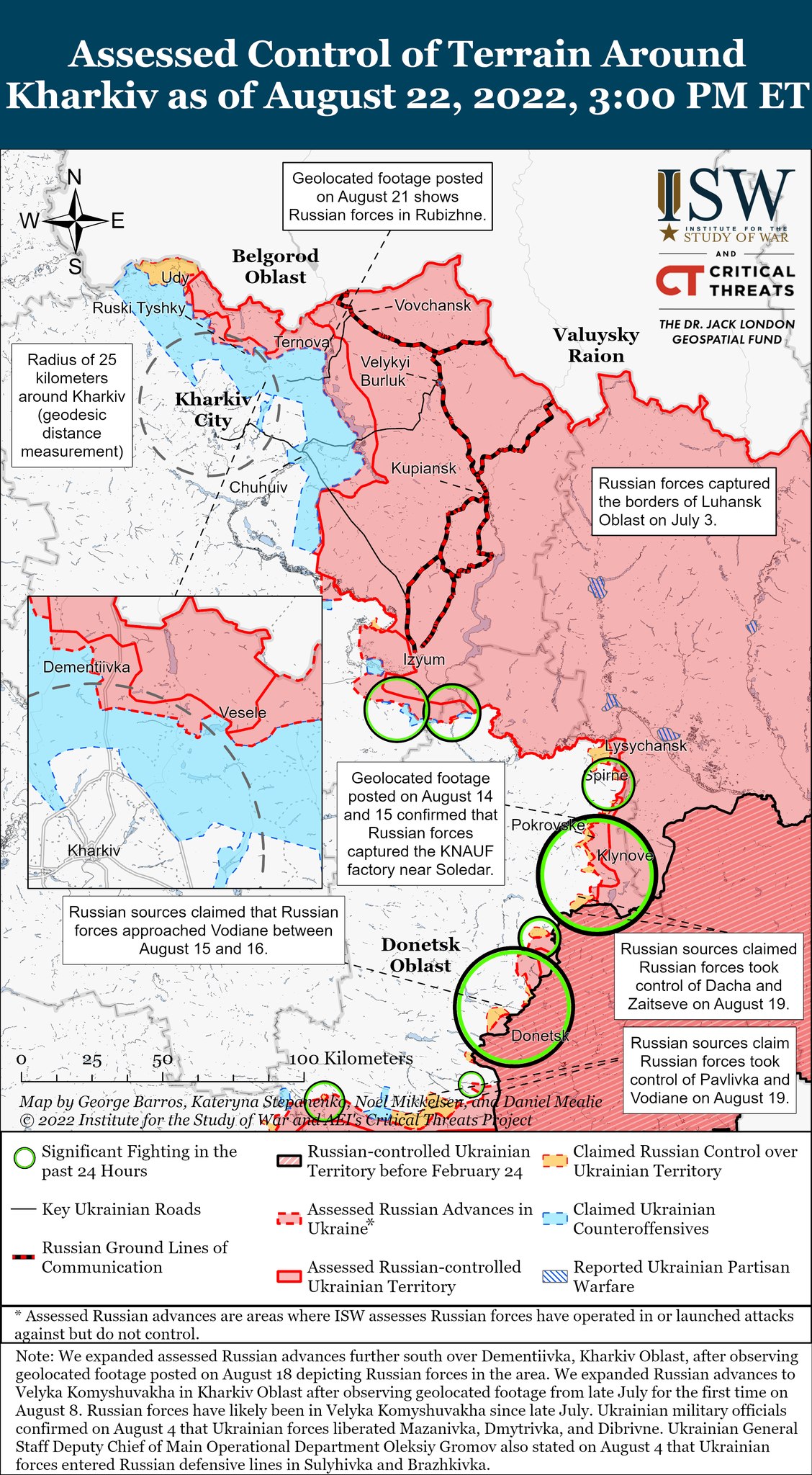 Карты боевых действий в Украине