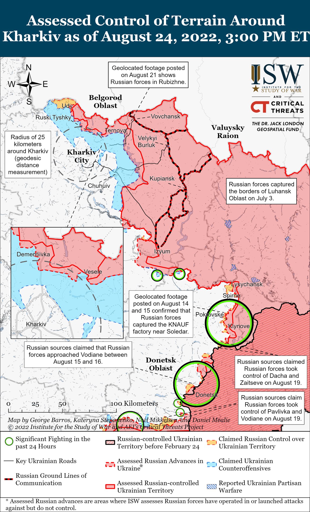Карты боевых действий в Украине