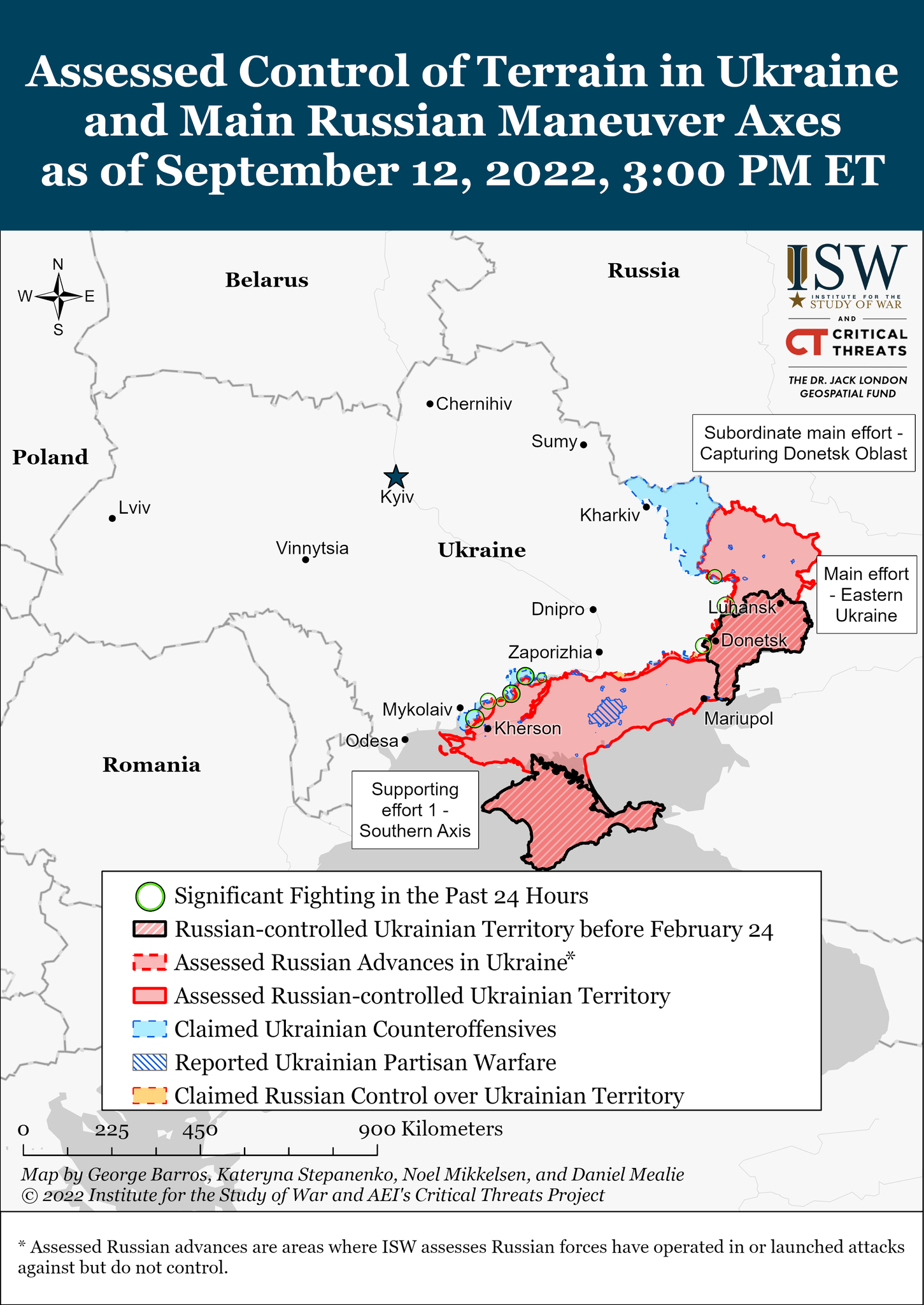 Карты боевых действий в Украине