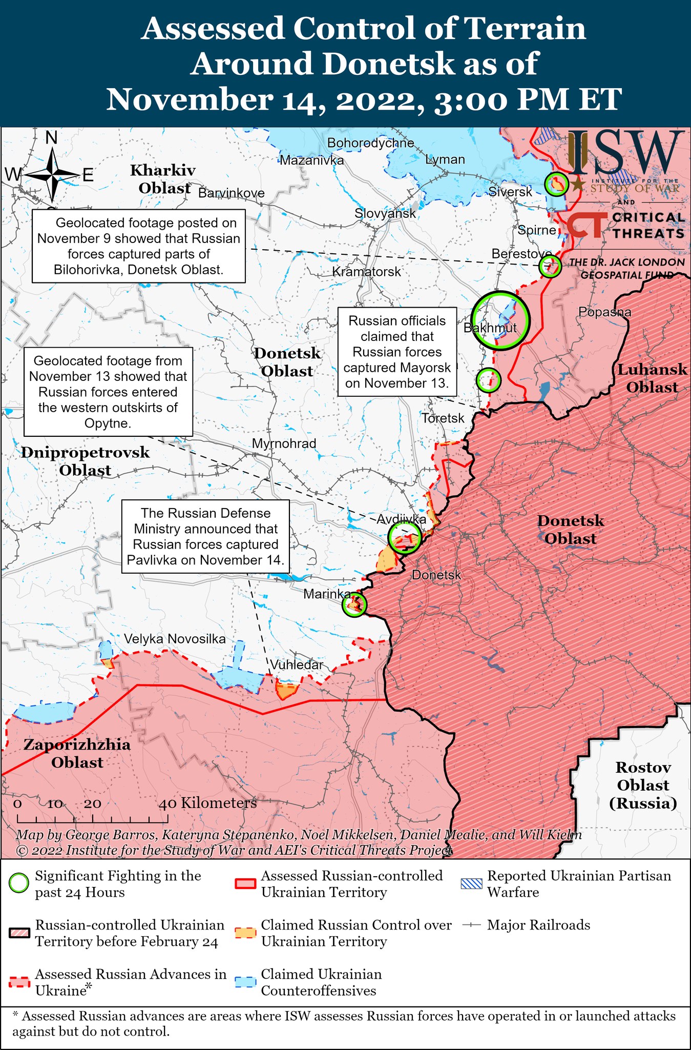 Карты боевых действий в Украине
