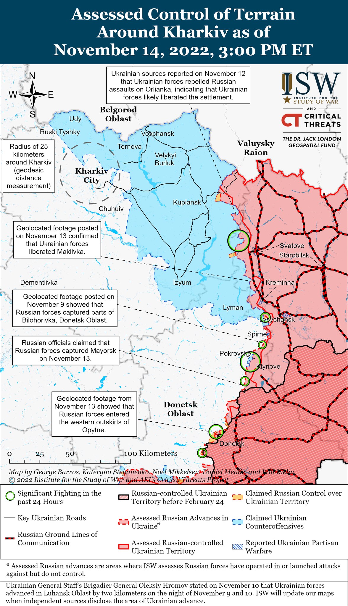 Карты боевых действий в Украине