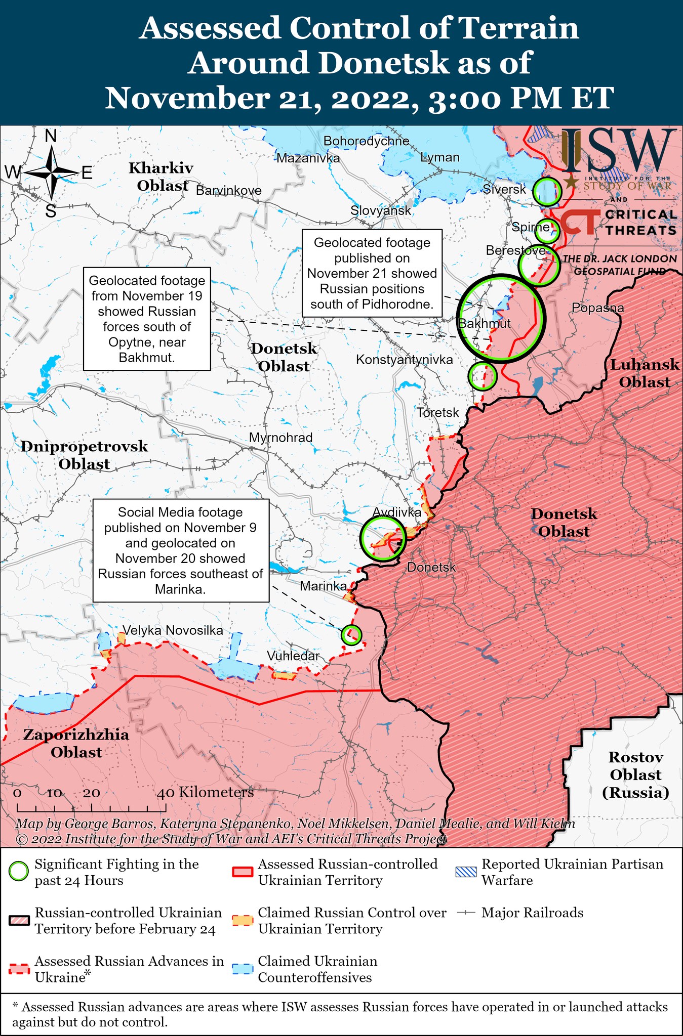 Карты боевых действий в Украине