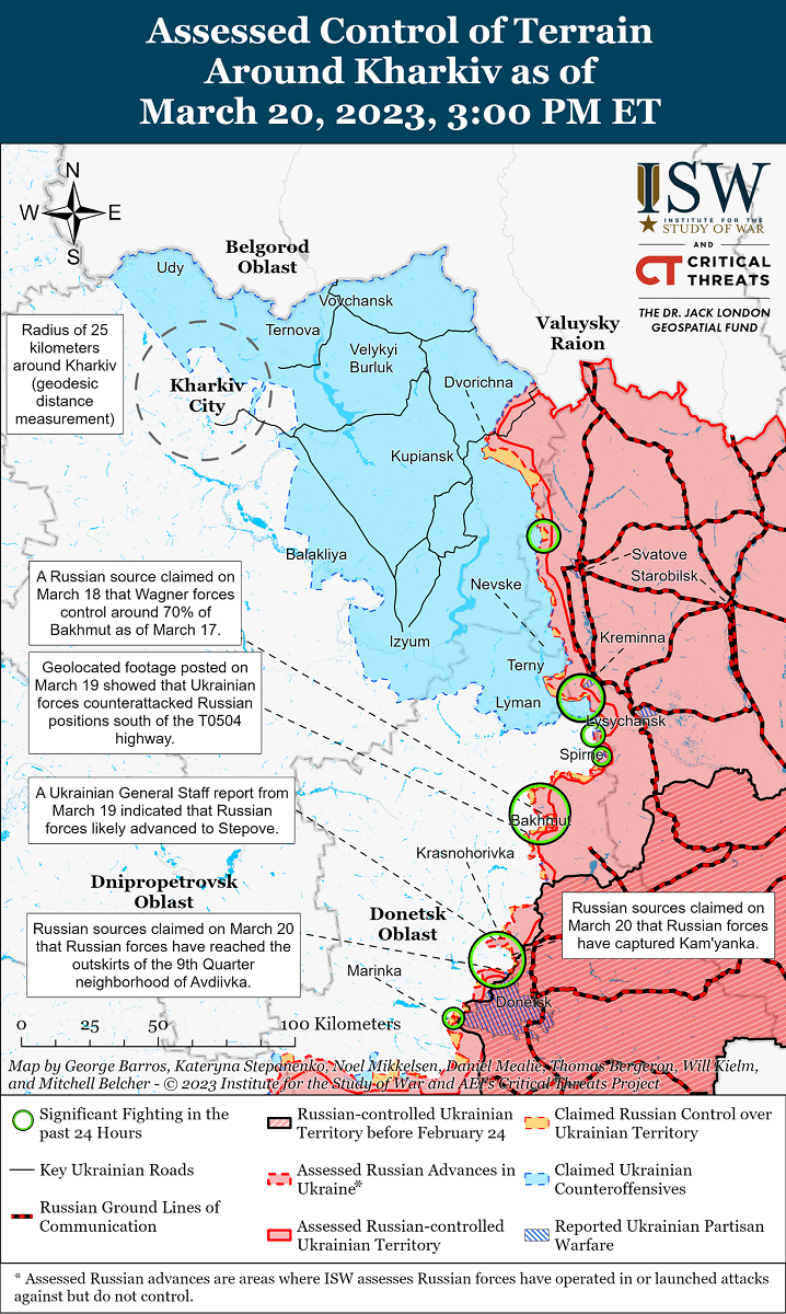 Карта боевых действий в Украине