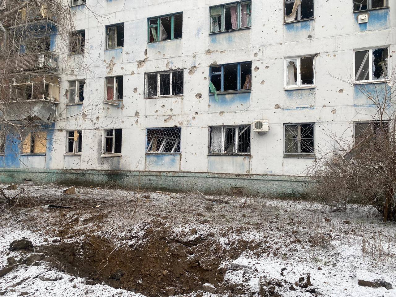 последствия обстрела Никополя