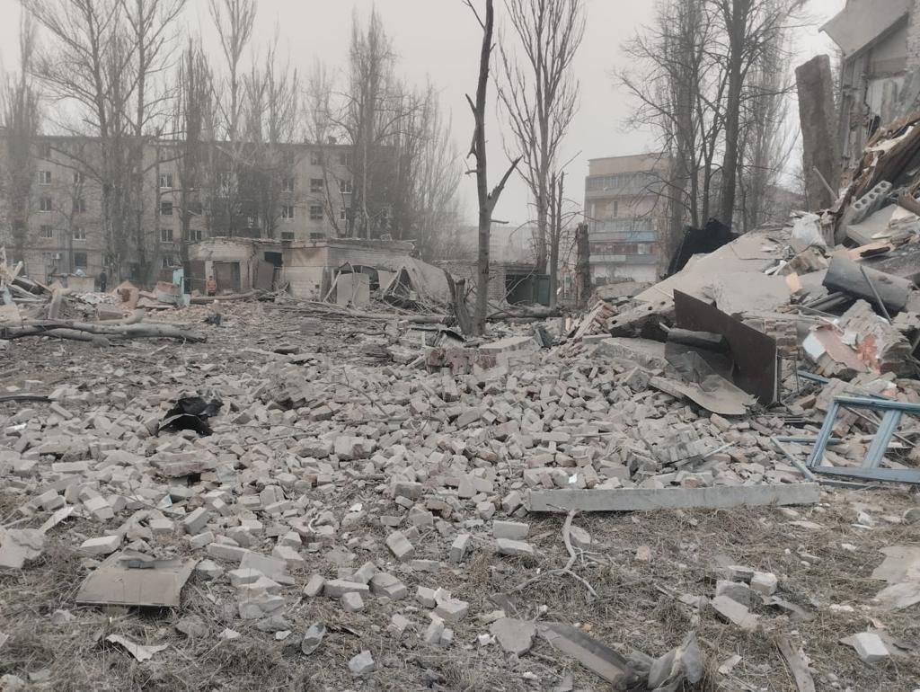 последствия удара по Авдеевке