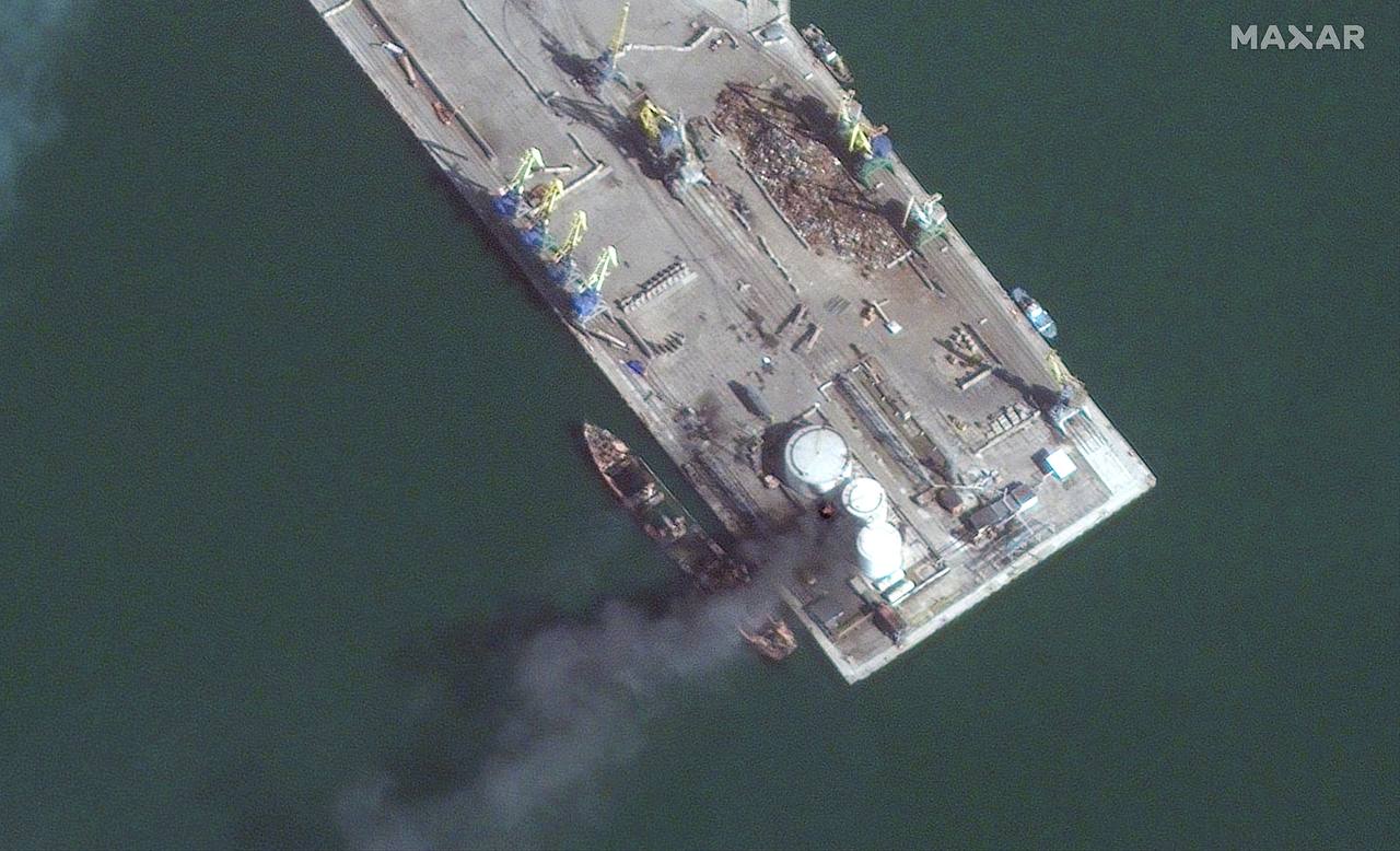 Российский корабль в бердянске