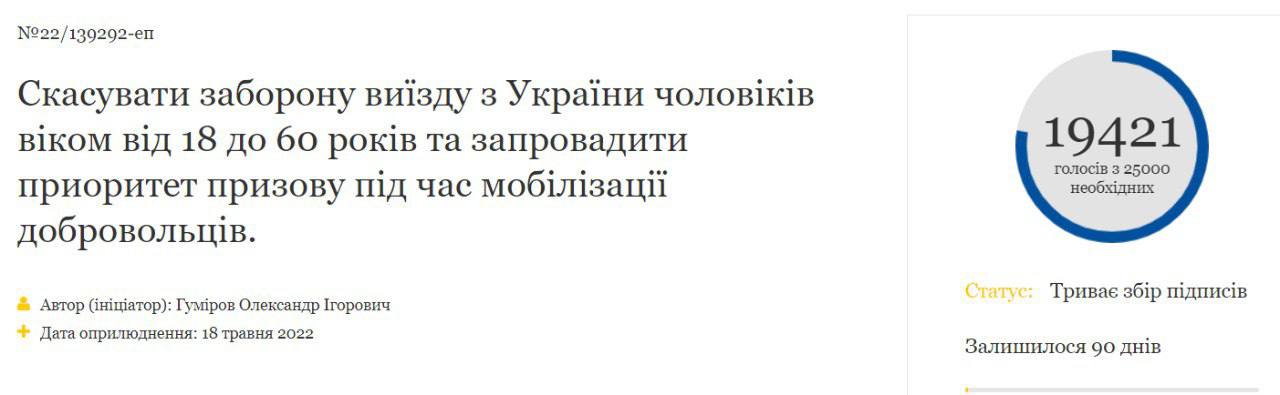 Петиция к Зеленскому