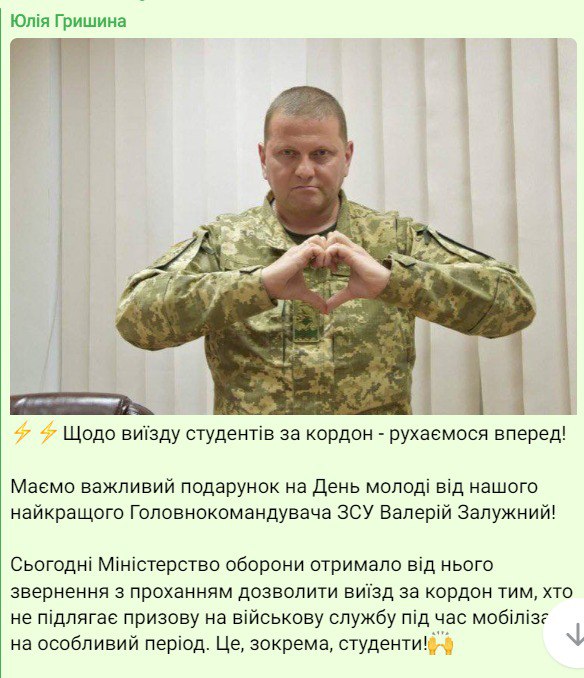 Скриншот из Телеграм Юлии Гришиной