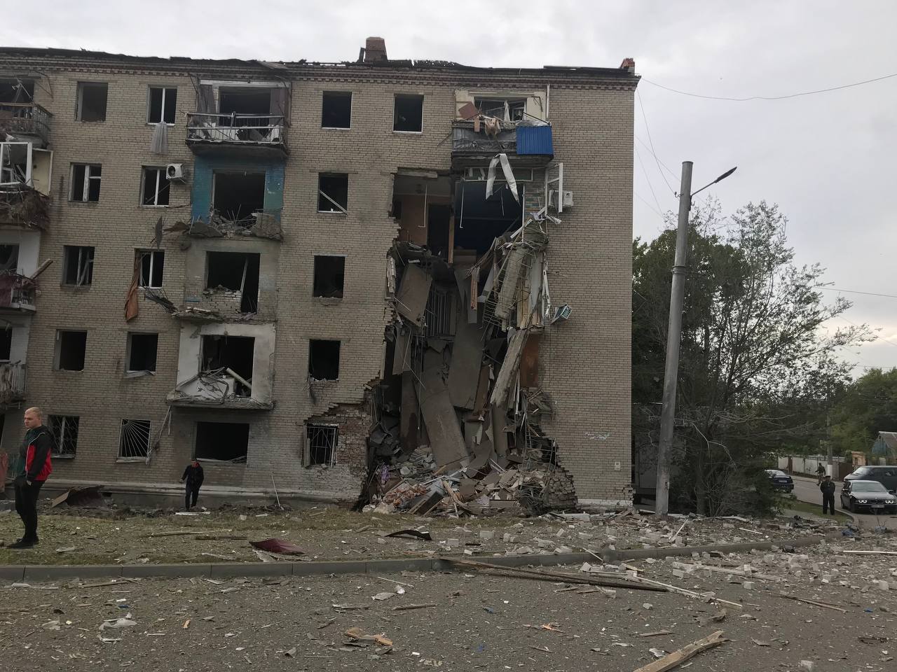 Последствия обстрела в Донецкой области