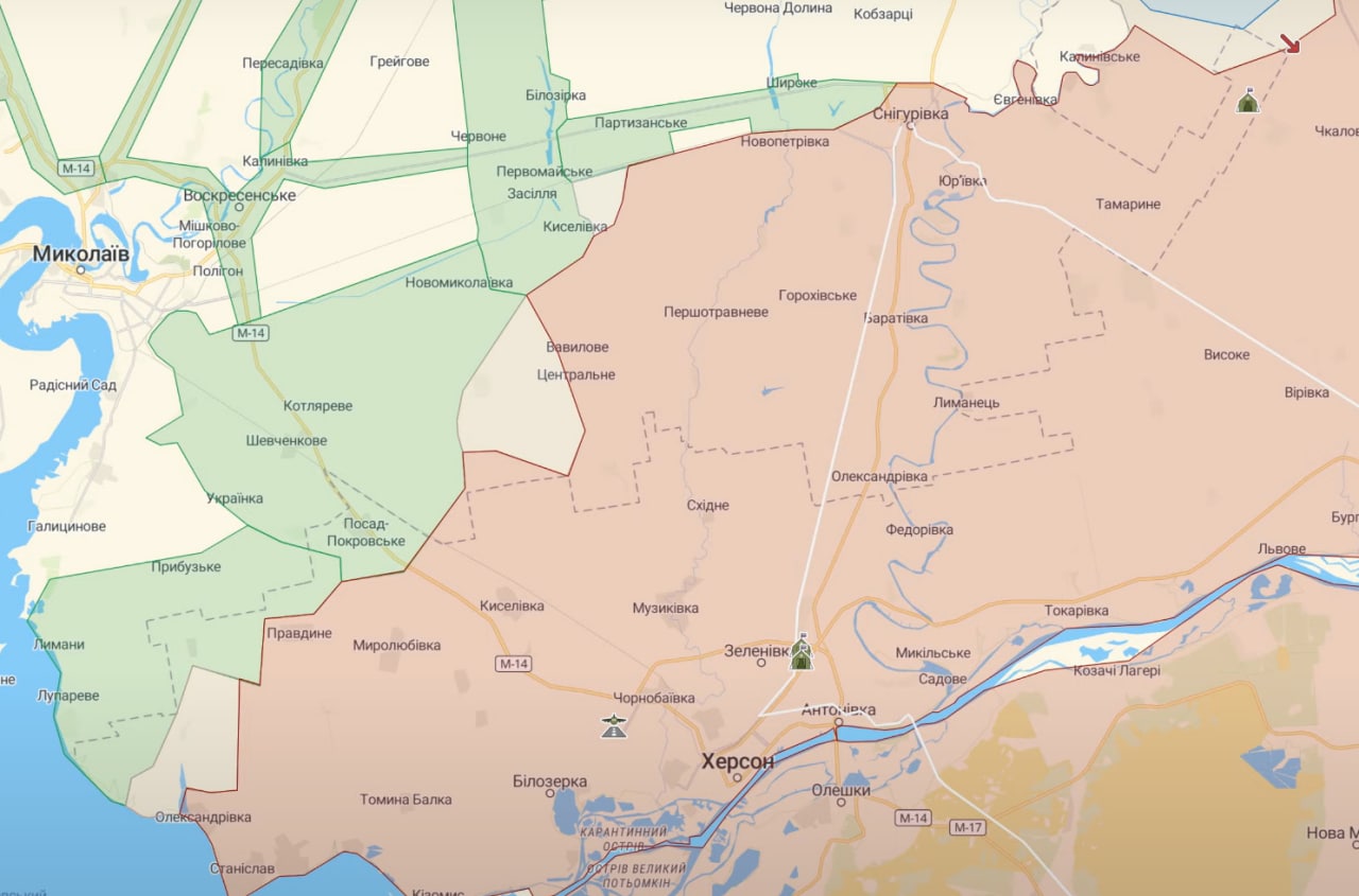 Карта Херсонской области