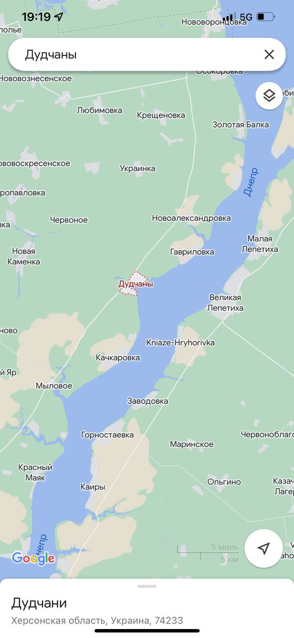 ВСУ вышли к Дудчанам в Херсонской области