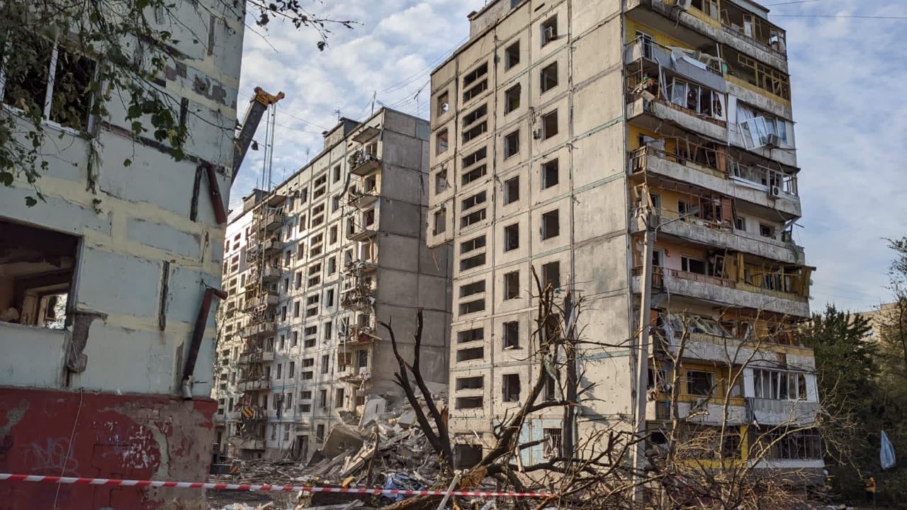 Пострадавшая девятиэтажка