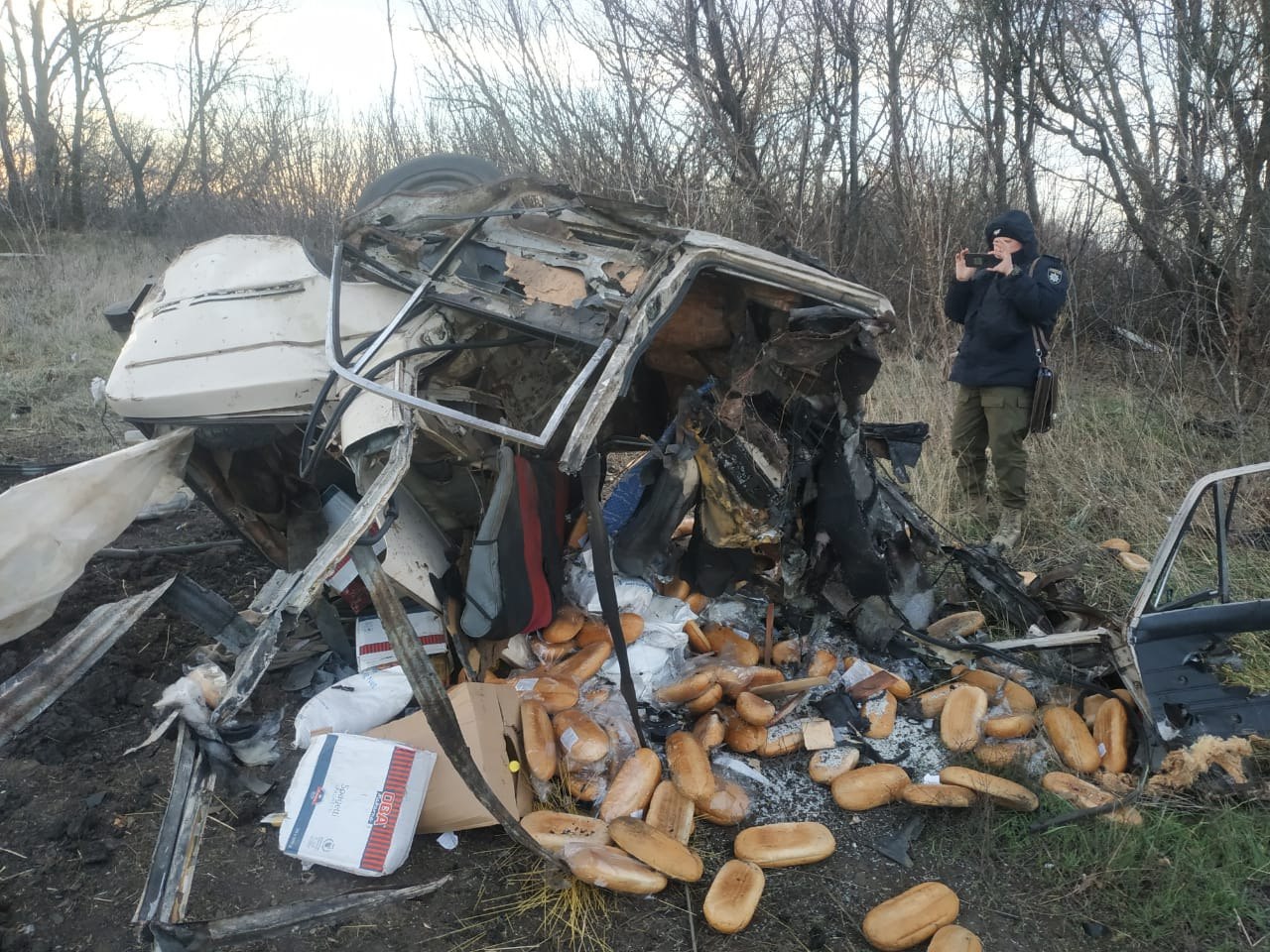 Подорвавшийся автомобиль