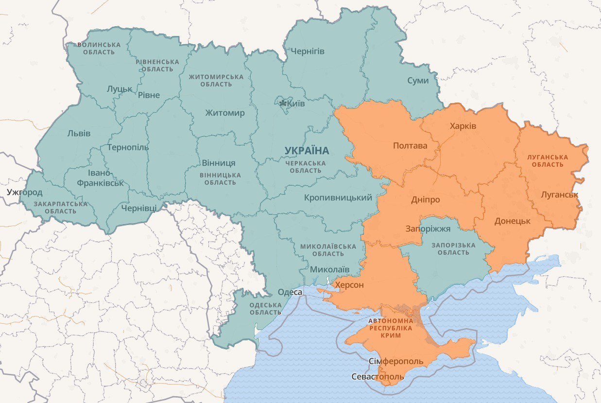 Карта воздушных тревог