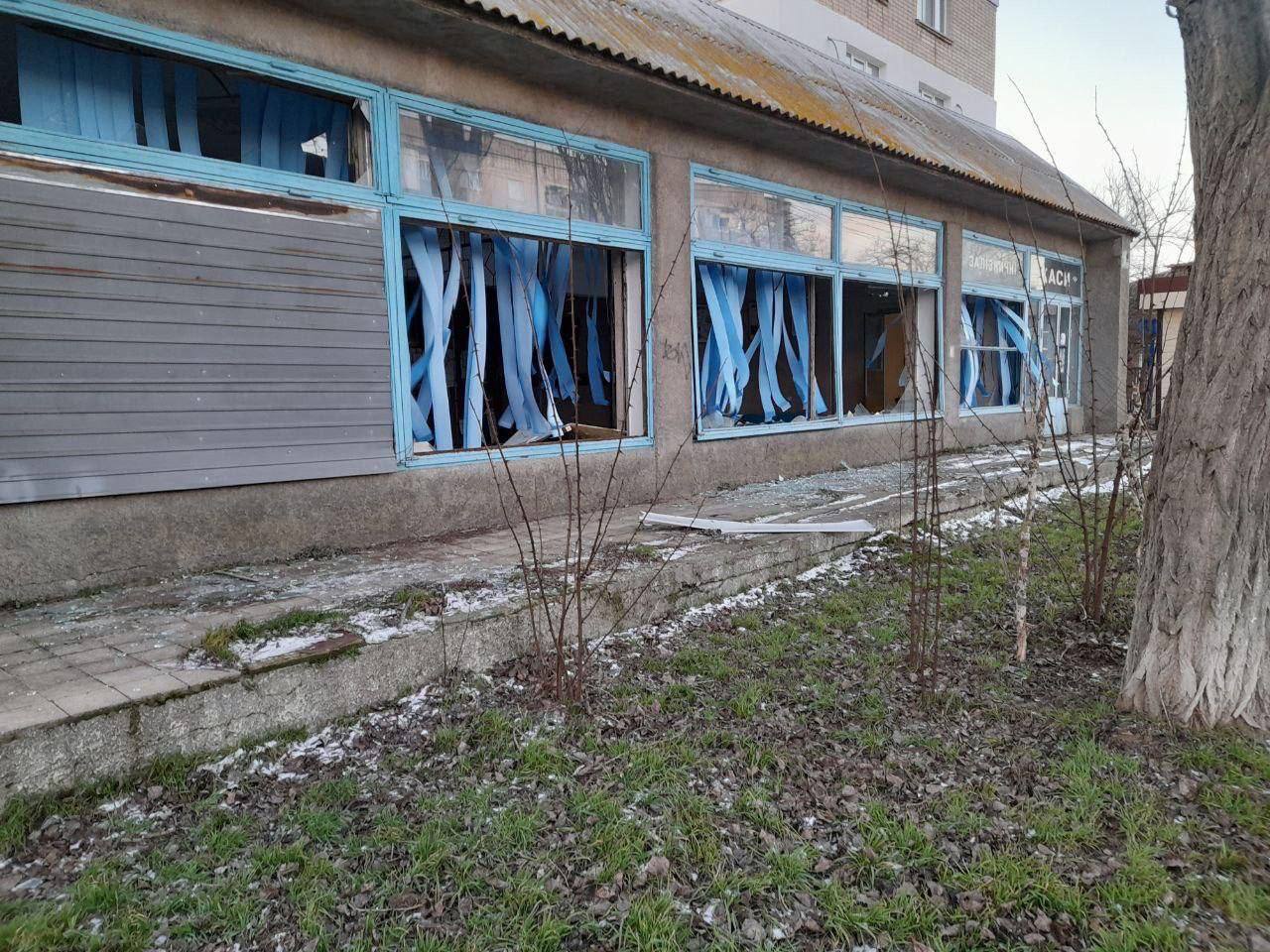 Последствия обстрела Очакова