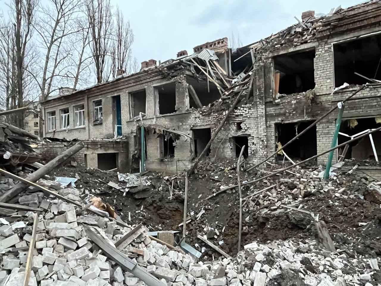 Последствия обстрела Авдеевки