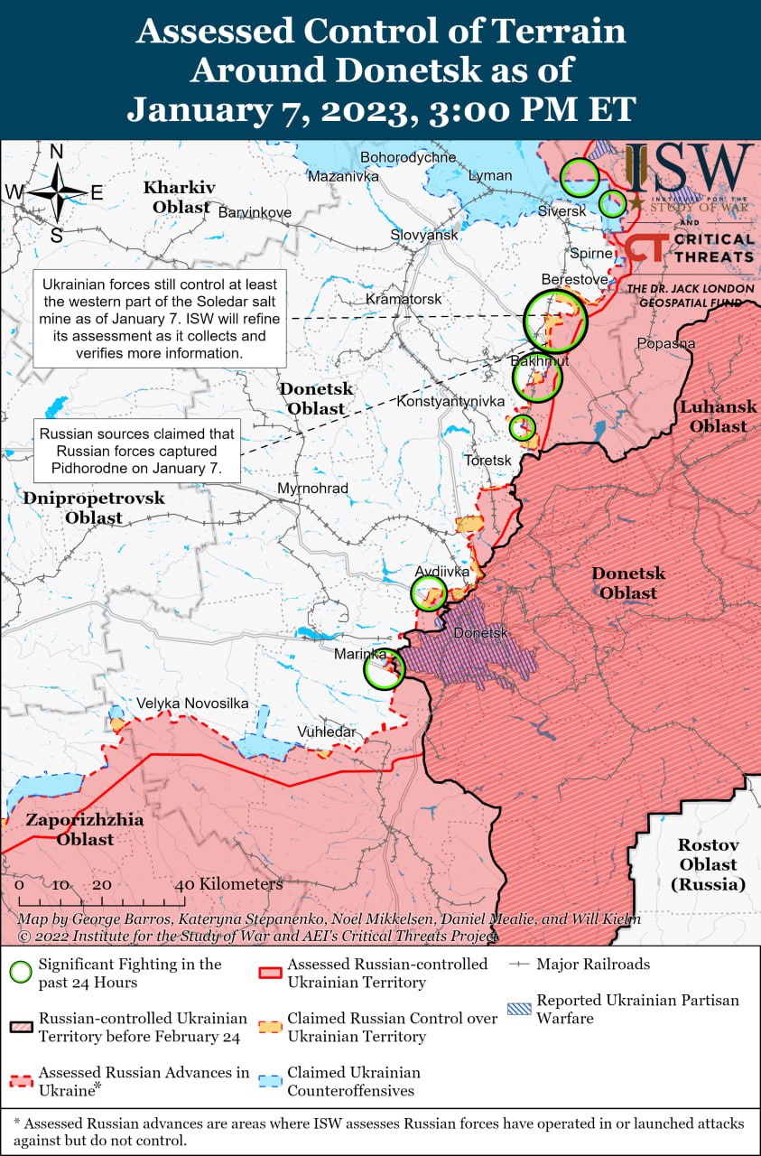 карта боевых действий