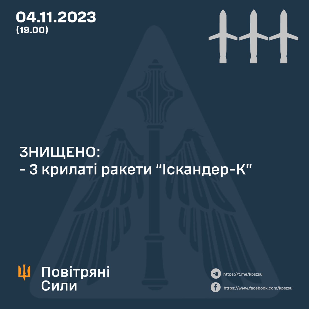 РФ ударила баллистическими и крылатыми ракетами по Полтавской и Днепропетровской областям