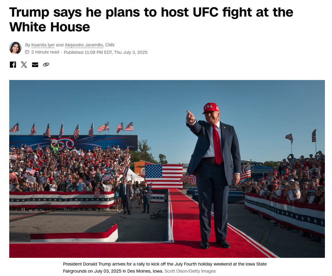 Знімок заголовка на edition.cnn.com